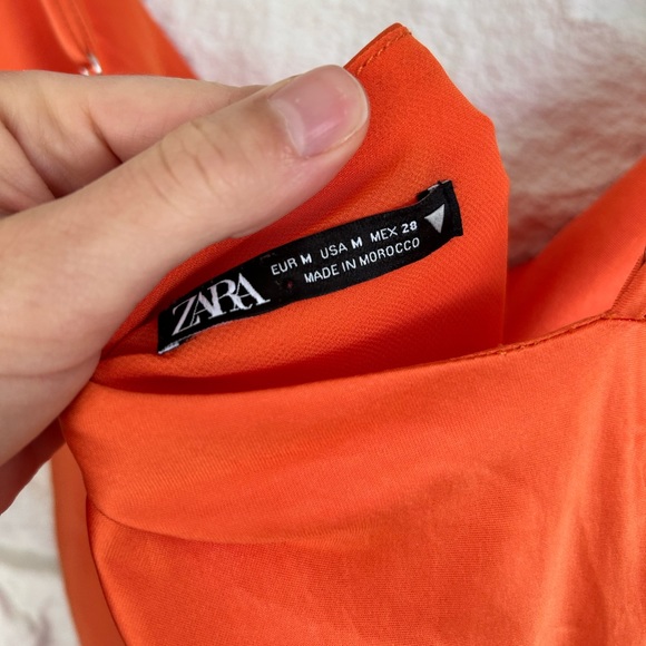 ZARA Draped Satin Effect Mini Slip Dress - Picture 11 of 15